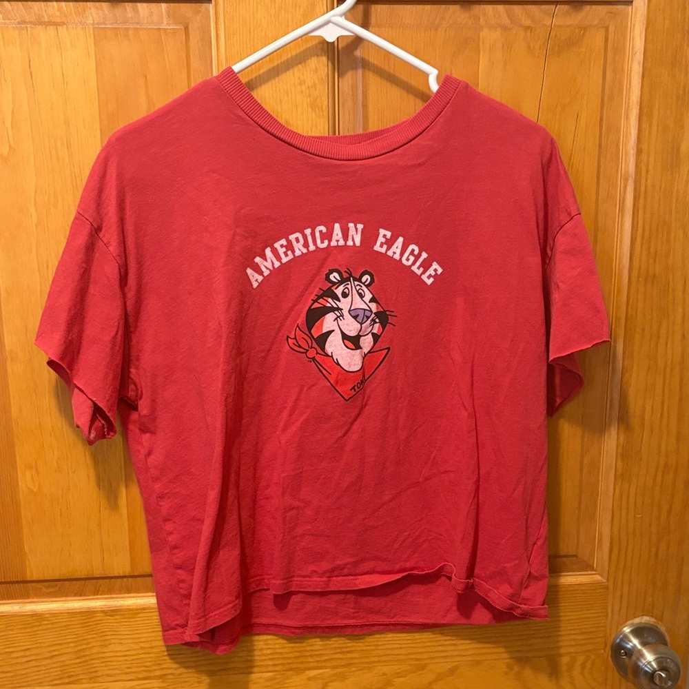 American Eagle Red Kellogg's Collaboration Tee